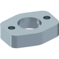 Male Poclain flange 2 holes