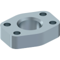 Male Poclain flange 4 holes