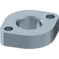 Male Poclain flange 2 holes