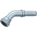 BSP Swivel female 60° cone with joint (45º Elbow)