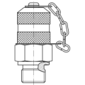 Check coupling male BSP tapered (plastic cap)