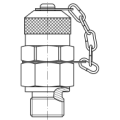 Check coupling male metric thread (plastic cap)