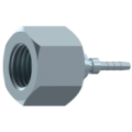 Straight swivel female BSP 60° cone Micro-hose