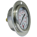 Pressure gauge DN 63 rear connection with glycerin (1/4'' BSP)