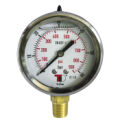 Pressure gauge DN 63 vertical connection with glycerin (1/4'' NPT)