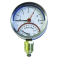 Temperature- pressure gauge DN 63 vertical connection (1/4'' BSP)