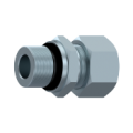 Straight male stud coupling with captive seal BSP cyl