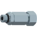 Non-return valve flow towards male stud end BSP cyl