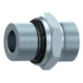 Straight male stud couplings Metrical cyl with captive seal