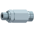 Non-return valves flow from male stud end BSP cyl.