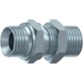 Straight bulkhead adaptor with nut (60º)