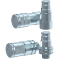 Flat face quick release couplings