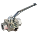 3 Ways ball valve female-male(60º)-female (L type)