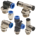 Push-in Technopolymeric cylindrical fittings