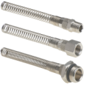 Push-on fittings with nut and spring