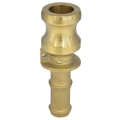 CAMLOCK brass -adaptor, with serrated hose shank Type E