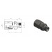 Straight male stud coupling BSP cyl. 60° AL 15 RC 3/8