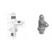 Tee male JIC 37°-male JIC 37º-male BSP adjustable barrel S6051013