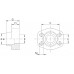 Female welding counter-flange for metric tube BCSM612253