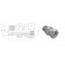 Adaptor BSP male-BSP swivel female (60°) A117024