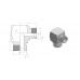 90° reducer elbow male-male BSP (60°) (square) A11921216