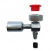 90° Special female with Rotalock joint and valve FXAV90 1110