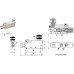 Flow control valve VRF38 (50 l/min, 3/8'' BSP, 3 ways, compensated)