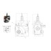 Flow control valve VRCCL 38 (30 l/min, 3/8'' BSP, 3 ways, compensated)