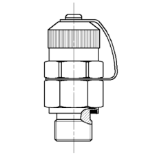 Check coupling male thread BSP with captive seal (plastic cap) MPR 1/2 C/J