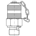 Check coupling male BSP tapered (plastic cap) MPR 1/4 BSPT