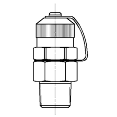 Check coupling male thread NPT (plastic cap) MPR 1/4 NPT