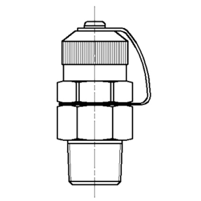 Check coupling male thread NPT (plastic cap) MPR 1/4 NPT