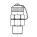 Check coupling male thread NPT (plastic cap) MPR 1/4 NPT