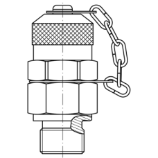 Check coupling male metric thread (plastic cap) MPR M10X1