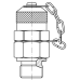 Check coupling male metric thread (plastic cap) MPR M10X1