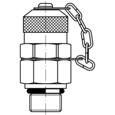 Check coupling male metric thread (plastic cap) MPR A 10X1