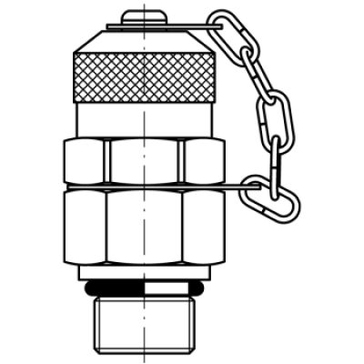 Check coupling male metric thread (plastic cap) MPR A 10X1.25