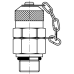 Check coupling male metric thread (plastic cap) MPR A 10X1