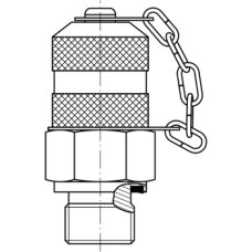 Check coupling metric male + o´ring (metallic cap) MPR M 10X1 CM