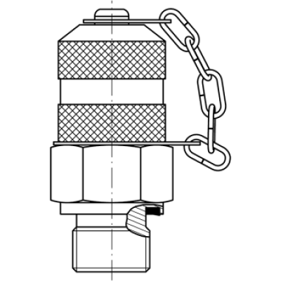 Check coupling metric male + o´ring (metallic cap) MPR M 12X1.5 CM