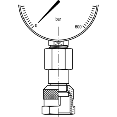 Check coupling for pressure gauge MPD 1/4 BSP