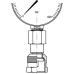 Check coupling for pressure gauge MPD 1/4 BSP