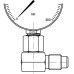 Check coupling 90° BSP swivel female for manometer MPD 90 1/2 BSP