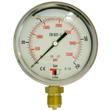 Pressure gauge DN 100 vertical connection with glycerin (1/2'' BSP) MFI10008001V