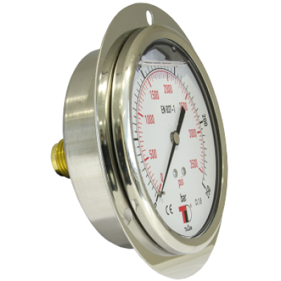 Pressure gauge DN 100 rear connection with glycerin (1/2'' BSP) MFI10008100-DB