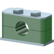 Light series reinforced clamp, plastic smooth profile A41AZ08PL