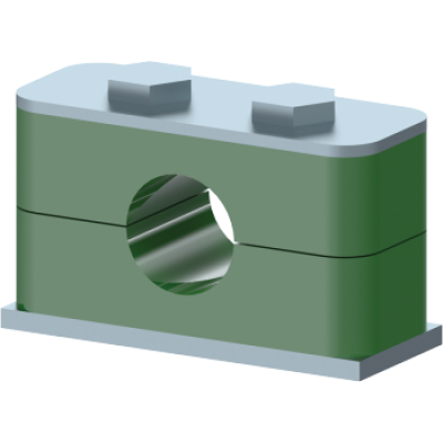 Light series reinforced clamp, plastic smooth profile A41AZ08PL