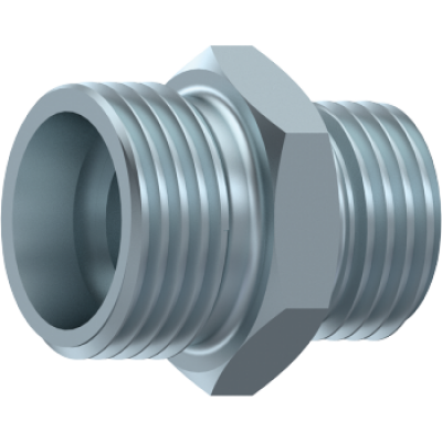 Straight male stud coupling BSP cyl AL 10 R 1/8