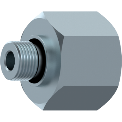 Male-female reducing adaptor BSP cyl with captive seal RI-R 1 1/2 R 1WD