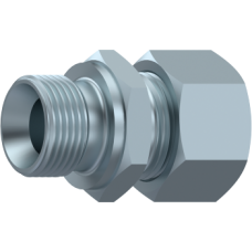 Straight male stud coupling BSP cyl. 60° AL 10 RC 1/2